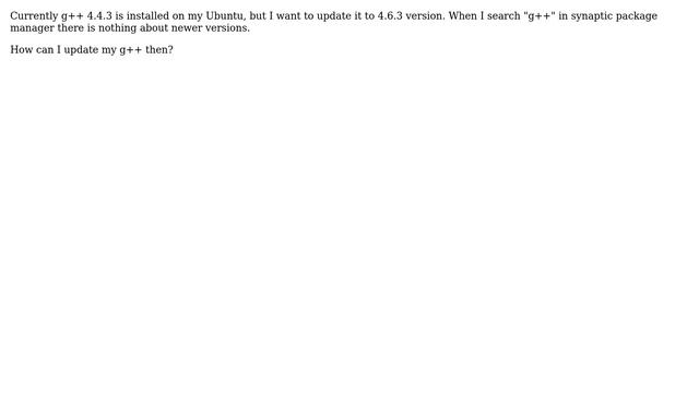 Ubuntu: Update g++ through synaptic package manager смотреть онлайн