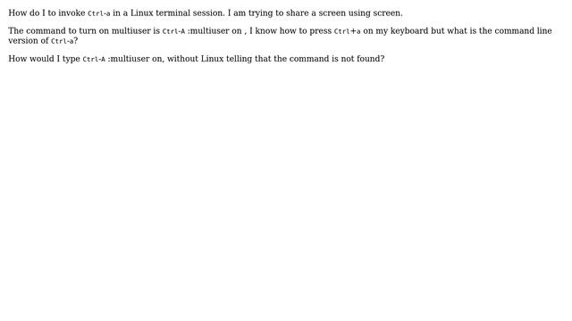 How to actually type CTRL-A in a linux terminal? (2 Solutions!!) смотреть онлайн
