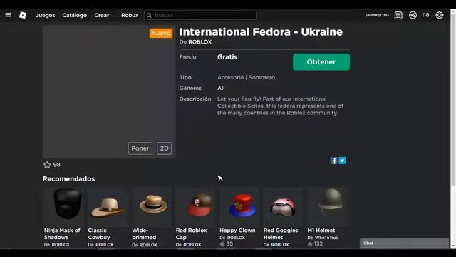 NUEVO FEDORA DE UKRAINE GRATIS EN ROBLOX смотреть онлайн