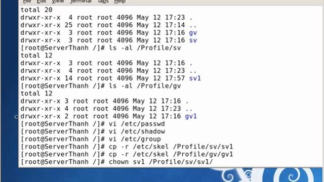 Quản trị Linux Centos 5.5_User_Group_Profile.wmv смотреть онлайн