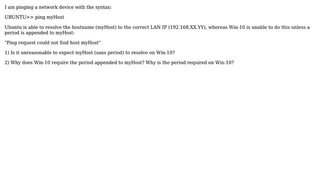 Why does Ubuntu resolve hostname but Win-10 does not? смотреть онлайн