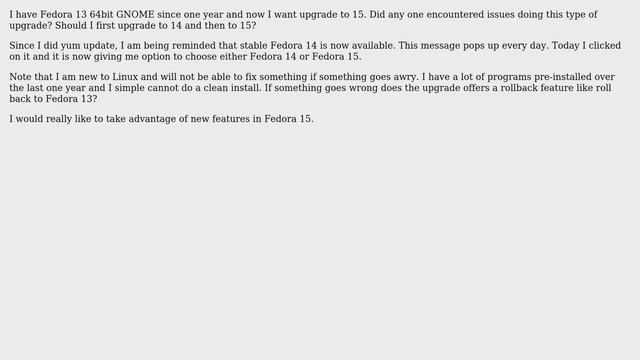 Upgrade Fedora 13 to 15? смотреть онлайн