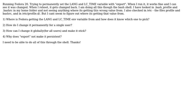 Unix & Linux: Why isn't "export" permanently chaning my environment variables? смотреть онлайн