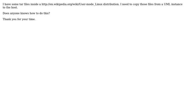 How do I copy tar files from User-mode Linux to the host? смотреть онлайн