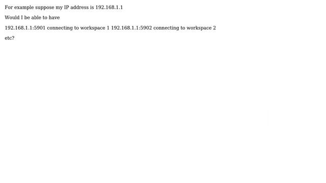 Ubuntu: Is it possible to have a separate remote desktop VNC for each workspace? смотреть онлайн