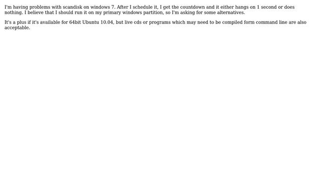 Is there any disk check software for GNU/Linux that can work with NTFS partitions made by... смотреть онлайн