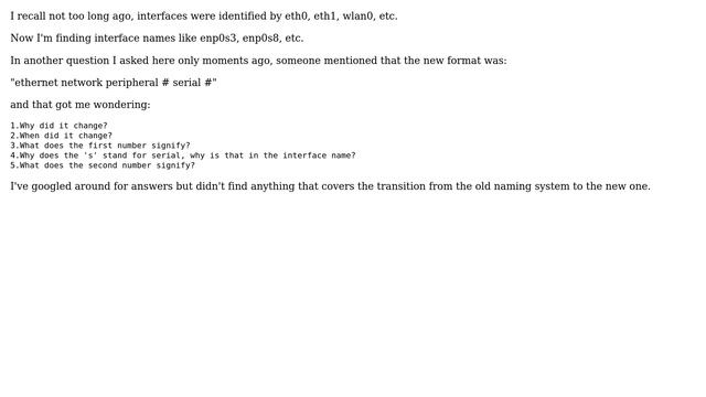 Why did the naming convention of network interfaces change in linux? смотреть онлайн
