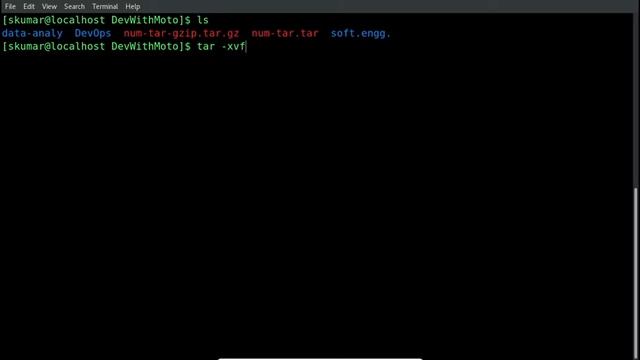 tar compression in detail on CentOS. #DevWithMoto #tarcommand смотреть онлайн