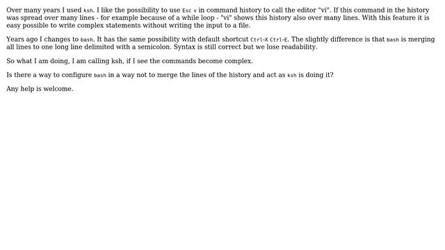 Unix & Linux: bash command history editing multiple lines смотреть онлайн