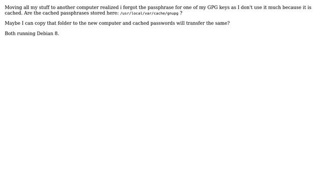 Unix & Linux: Restore GPG Cache Passphrase смотреть онлайн