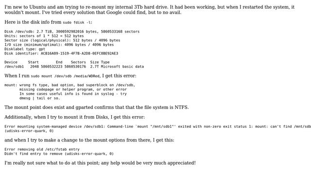Ubuntu: Unable to mount NTFS drive (2 Solutions!!) смотреть онлайн