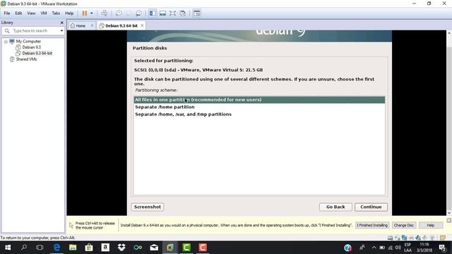 Instalación Debian 9.3 x64 VmWare 14 Pro смотреть онлайн