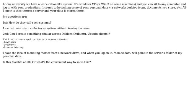 Unix & Linux: Workstation-like environment across Debian clients смотреть онлайн