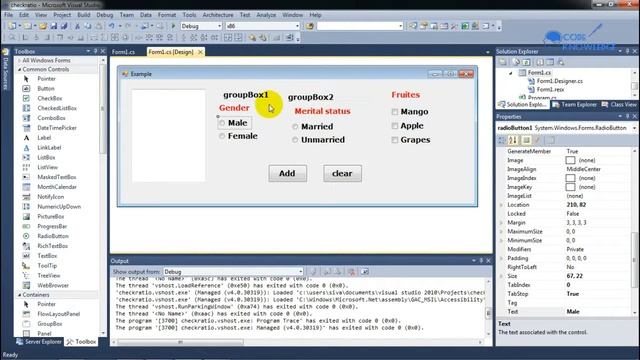 part 5 - C# controls radiobutton,checkbox,groupbox смотреть онлайн