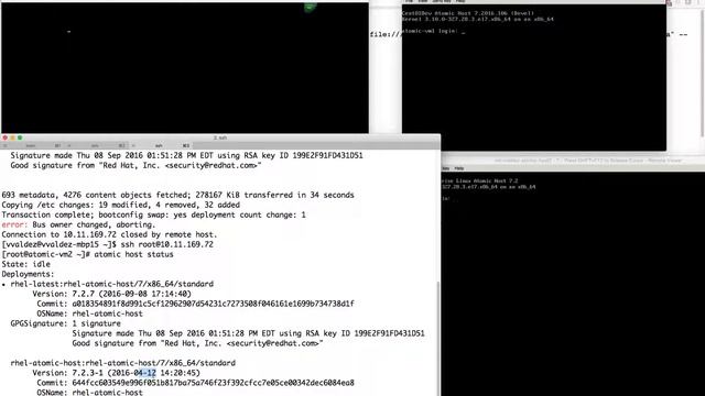 OStree demo on Atomic Host смотреть онлайн