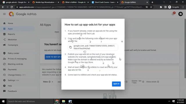App Ads.txt AdMob (How To Fix App-ads.txt)