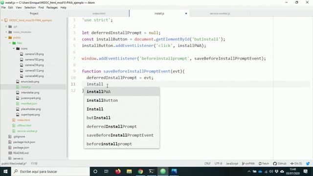 Desarrollando una PWA. Install смотреть онлайн