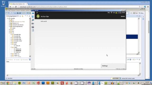 Android App Development Tutorial Part 3 (Action Bar) смотреть онлайн