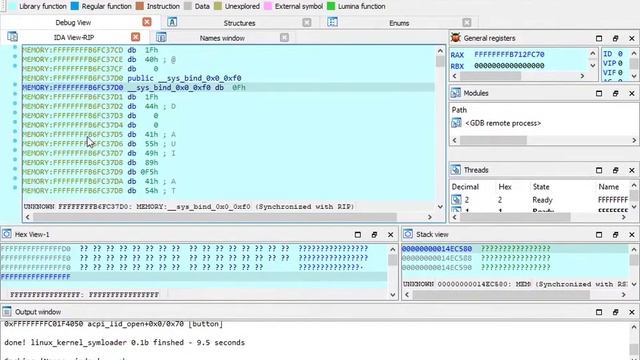 linux stripped kernel debug and disassemble with ida and vmware смотреть онлайн