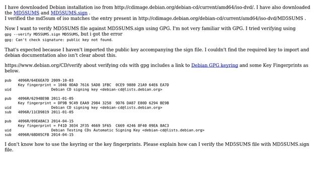Unix & Linux: How to verify debian cds with gpg? смотреть онлайн