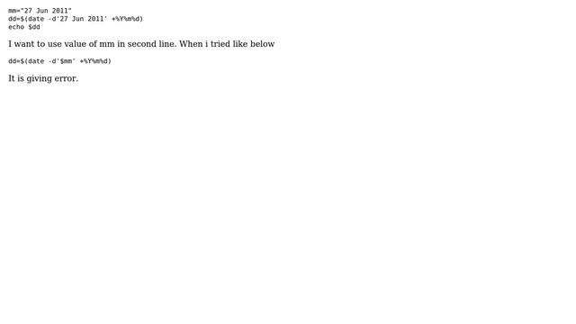 Unix & Linux: Pass string value to date in Unix смотреть онлайн