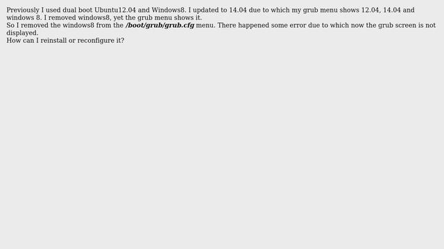 Ubuntu: Grub menu is not displayed смотреть онлайн