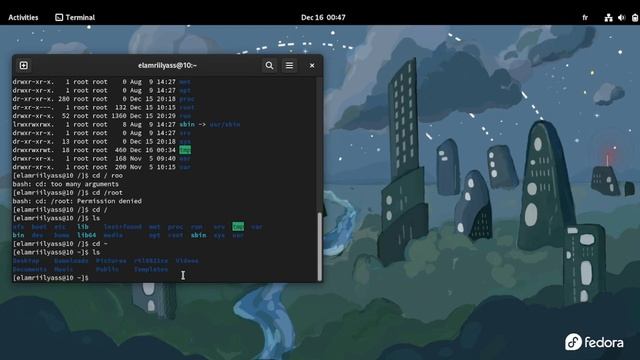 La vrai utilisation de commande cd avec ls , les base de traitement Linux смотреть онлайн