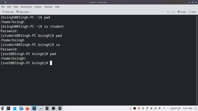 su command | su - command in linux | switch user | How to login as root in linux | Hindi смотреть онлайн