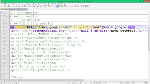 html link tag | html link to another page | html links | html links in Hindi| html link tag tutoria смотреть онлайн