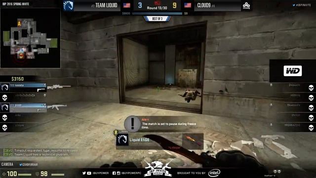 IBP Invite Spring CS:GO 2016 - GRAND FINALS - Team Liquid vs Cloud 9 - Map 3 смотреть онлайн