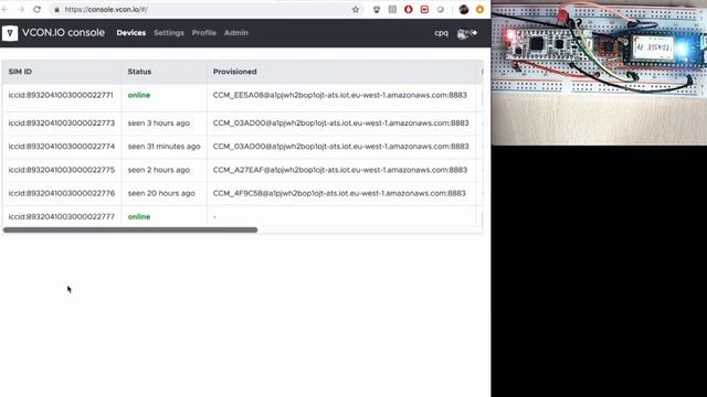 VCON - cellular IoT connectivity module by CESANTA, BICS, Amazon Web Services смотреть онлайн