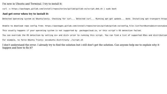 Always get error "operating system is not supported by packagecloud.io, смотреть онлайн