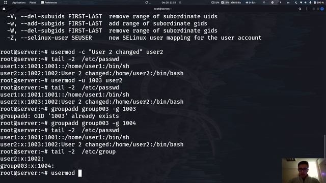 Linux user & groups manipulations смотреть онлайн