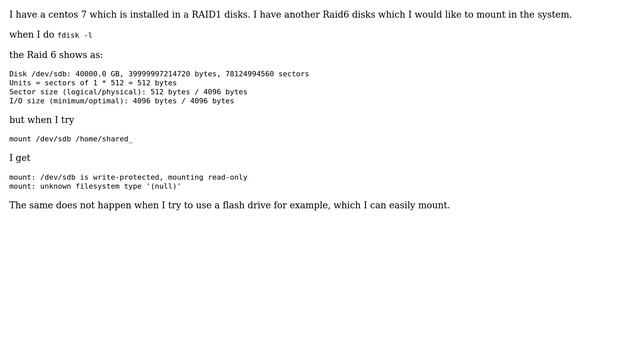 Cannot mount a virtual drive in centos 7 смотреть онлайн