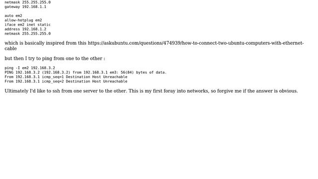 Ubuntu: connect two servers via second network interface смотреть онлайн