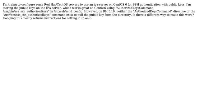 Configuring Redhat / CentOS 5 SSH to authenticate to IPA server with public keys смотреть онлайн