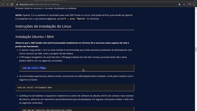 Como baixar OBS STUDIO no linux facil e rapido! смотреть онлайн