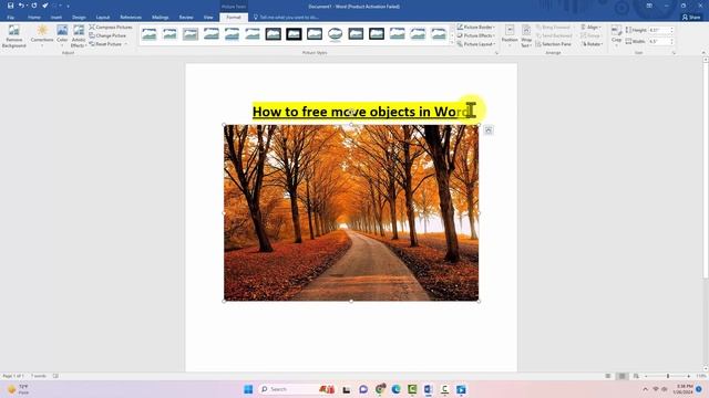 How to free move objects in Word смотреть онлайн