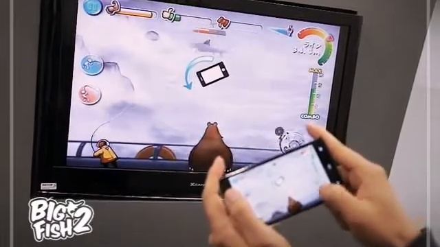 Big Fish 2 - Miracast demo. (fishing game for iphone, android) смотреть онлайн