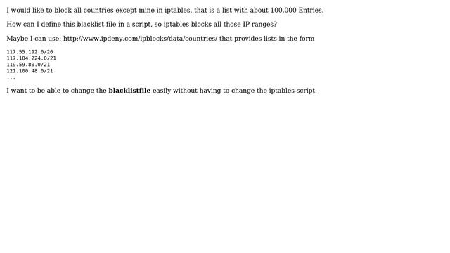 DevOps & SysAdmins: Can I use an IP-list include file for iptable blacklisting? (2 Solutions!!) смотреть онлайн