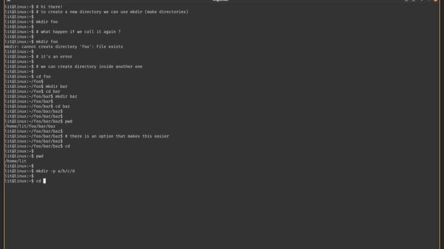 mkdir - Make directories in Linux terminal смотреть онлайн