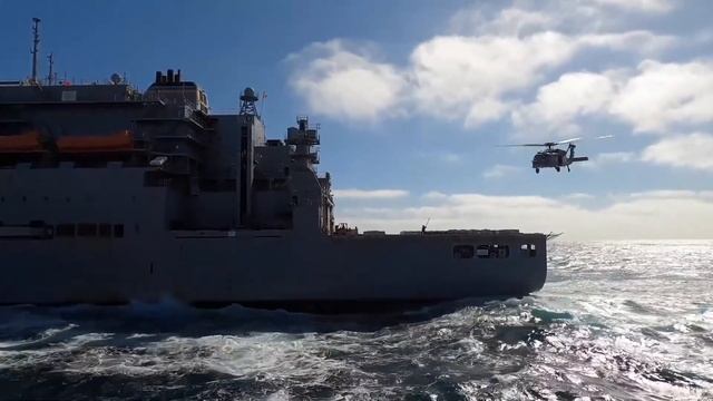 US Navy • Sea Hawk Helicopter Flight Operations • Aircraft Carrier USS Ab Lincoln • Pacific Ocean