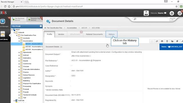 End User: View Record History with KRIS Record and Document Management System смотреть онлайн