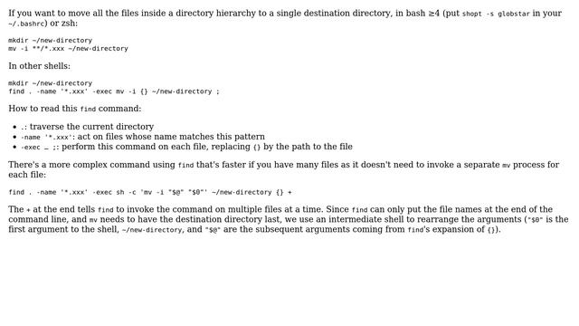 Unix & Linux: How can you move (or copy) all files of a certain type to a directory in Unix? смотреть онлайн