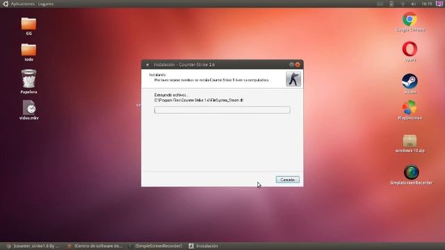 Tutorial como descargar CS1.6 para UBUNTU / TutoGameplay смотреть онлайн