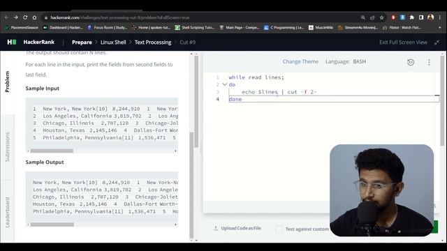Cut #9 | Hacker Rank Bash Problem solving #linux #opensource #bash #bashscripting смотреть онлайн