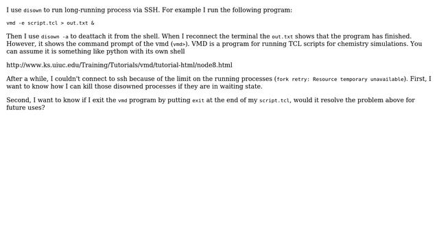 Unix & Linux: How to exit a process after disown? смотреть онлайн