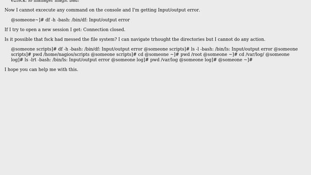 DevOps & SysAdmins: Unable to execute linux commands after fsck смотреть онлайн