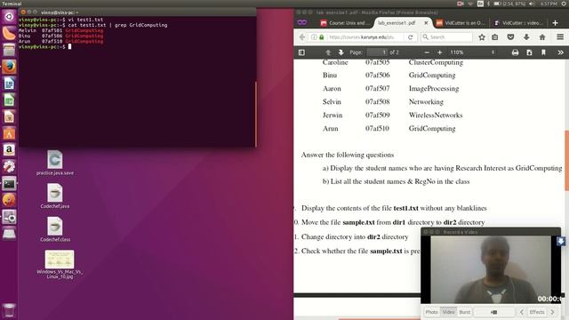 Unix and Linux Lab - Ex No. 1 (Basic Unix Commands) смотреть онлайн