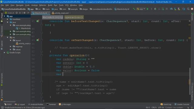 Curso de Android and Kotlin desde cero Tipos de datos смотреть онлайн
